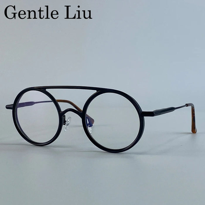 Steampunk Round Double Beam Sunglasses Men 2026 Luxury Brand Trendy Punk Metal Frame Sun Glasses For Male Driving UV400 Eyewear