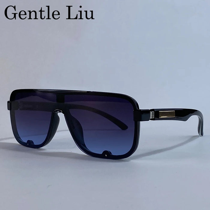 Polarized Classic Square Sunglasses Men Big Frame 2026 Luxury Brand Punk Shield Goggle Sun Glasses For Male UV400 Eyewear Shades