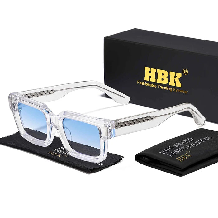 HBK Punk Vintage Square Men's  Sunglasses Brand Design Small Frame Sun Glasses Party Travel Glasses Gift Ideal Choice