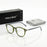 VIOLA MAG Retro Contrasting Round Frame Reading Glasses, Ultra Light Anti Slip Commuting Reading Daily, with Storage Bag