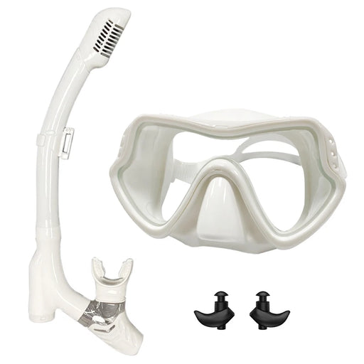 Set de máscara de buceo profesional y tubo de snorkel QYQ, gafas de natación y esnórquel con tubo de respiración fácil