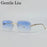 Lunettes de soleil carrées sans monture homme 2026 Marque de luxe unique Punk Lunettes de soleil sans monture pour homme Voyage Monture métallique Teintes