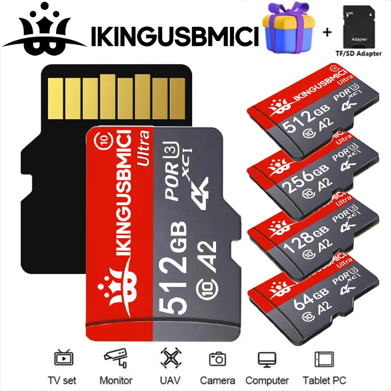32/64/128/256/512gb for Smartphone Mini Sd Card Tf Original Mini Flash Class10 Micro Reliable U3 Quality High Quality High Speed