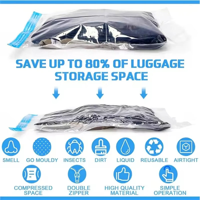 Sacs de compression de voyage, sacs de rangement sous vide pour valises, essentiels pour les croisières, sacs compressibles pliables