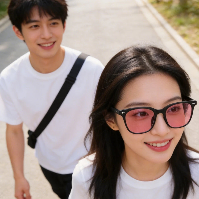 SHINU Women FL-41 Glasses FL41 Tint Glasses man, 480-520nm Blue Light Blocking Lenses Office Fluorescent Light Migraine Eyewear
