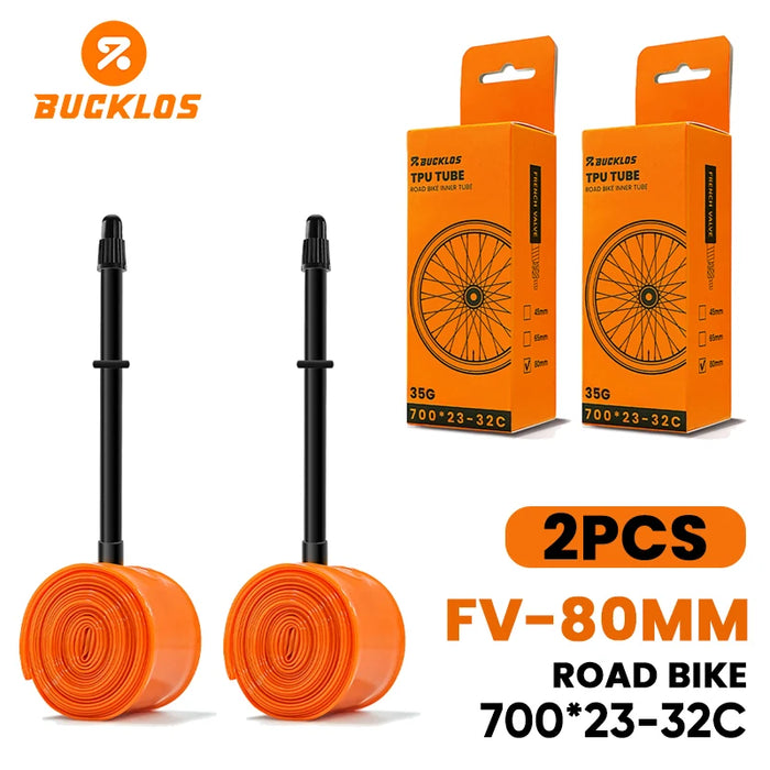 BUCKLOS Bike Inner Tube TPU 700C Bicycle Inner Tire Ultralight Wear-resistant Road Gravel Cycling Tire Tubes Bicycle Tire Parts