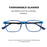 Titanium Alloy Reading Glasses Men Women Light&Thin Anti Blue Light Blocking Presbyopic Eyeglasses Flexible Square Computer Lens