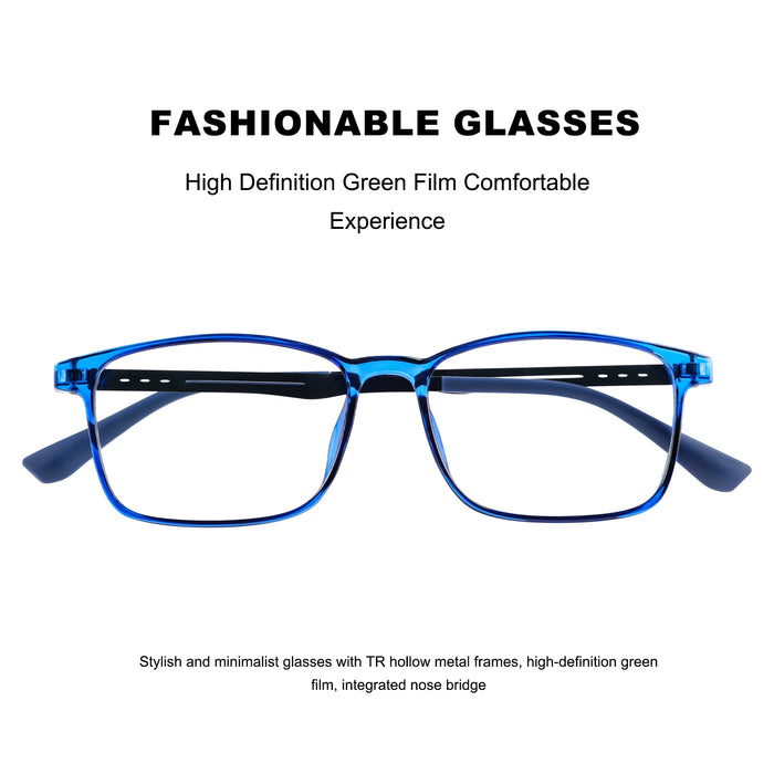 Titanium Alloy Reading Glasses Men Women Light&Thin Anti Blue Light Blocking Presbyopic Eyeglasses Flexible Square Computer Lens