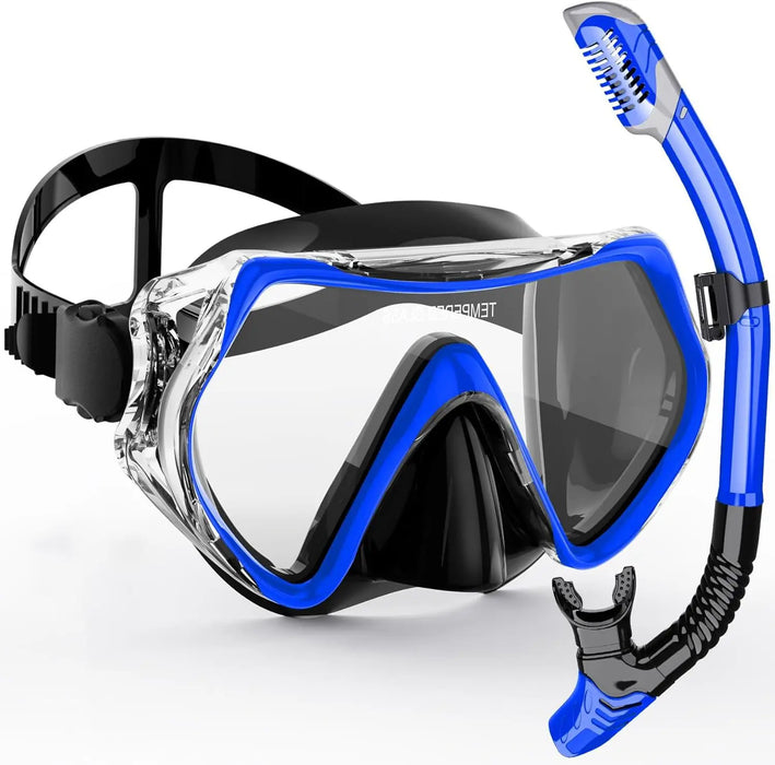 Diving Mask Snorkeling Set - Silicone Swimming Glasses - Snorkeling Tube - For Adult Snorkeling Only
