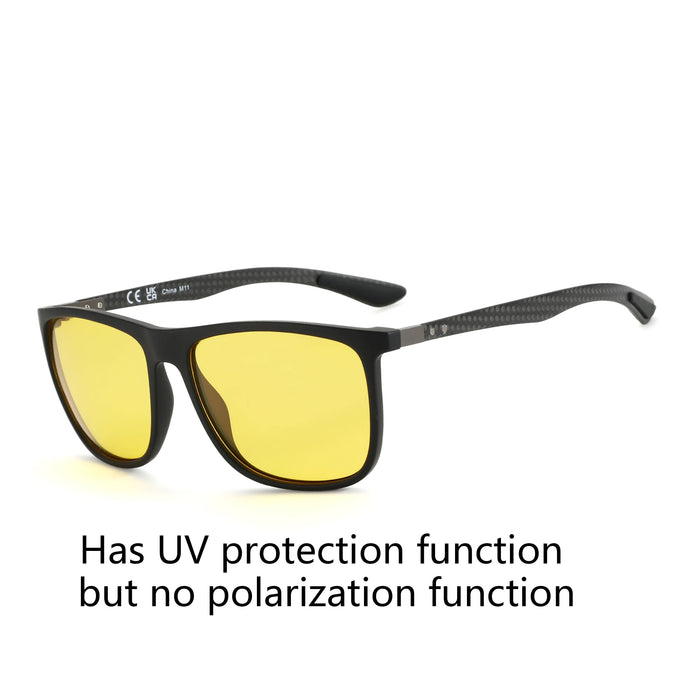 ZENOTTIC New Square Polarized Sunglasses for Men Ultralight Carbon Fiber Sun Glasses Driving Fishing Golf Sport UV400 Protection