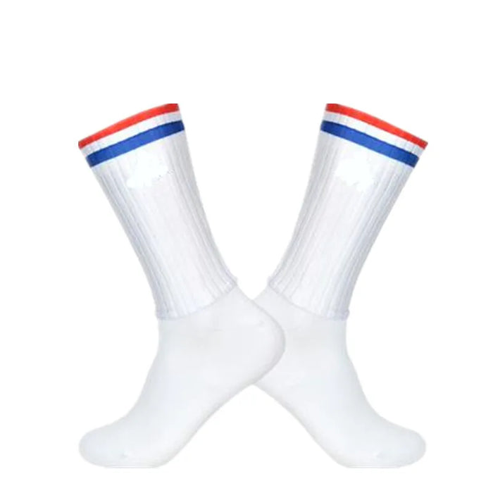 2026 New Cycling Slip Anti Silicone Summer Whiteline Aero Socks Men Bicycle Sport Running Bike Socks Calcetines 2024 New Socks
