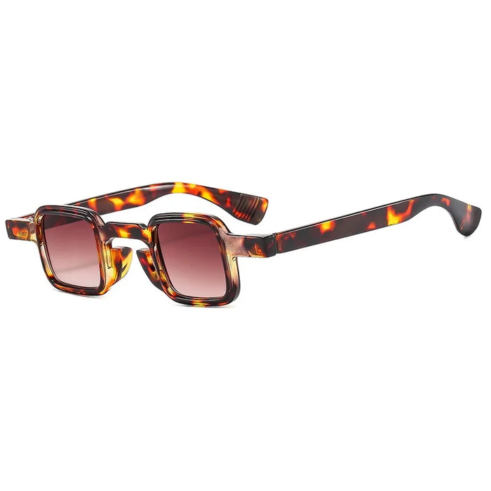 Ins Popular Fashion Small Square Sunglasses Women Retro Punk Shades UV400 Men Clear Ocean Lens Trending Rivets Sun Glasses