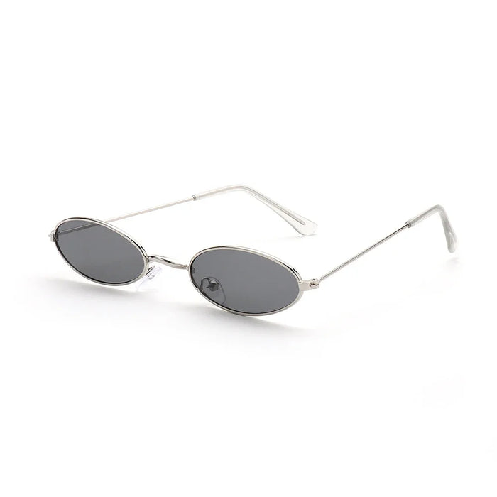 1PC Vintage Small Frame Shades Retro Oval Black Sunglasses Unisex Luxury Brand Designer Pink Sun Glasses Female Travel Eyewear