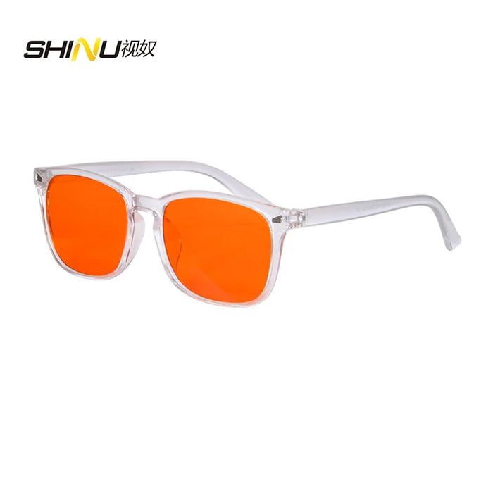 Red Lens 100% blue light Blocking Glasses, Orange Lens Anti fatigue Glasses Fashion Glasses Women Man Computer Gaming Glasses