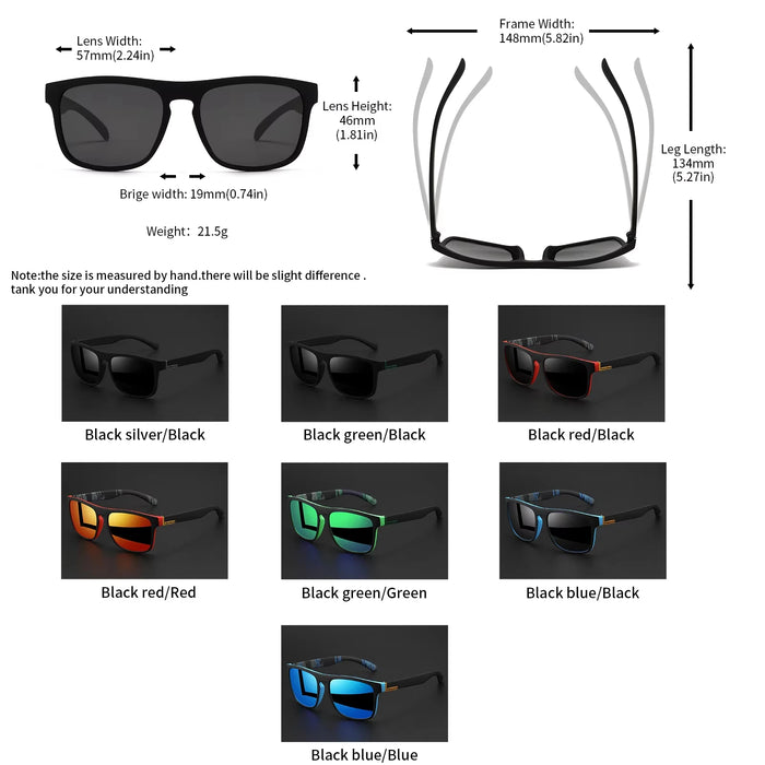 1-4 PCS Homme Classique Carré Polarisé Lunettes de Soleil Sport Légères Monture PC UV400 pour Conduite Pêche Cyclisme Unisexe Durabilité