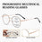 Progressive Multifocal Reading Glasses for Women Men Fashion Round Metal Frame Triple Zone Presbyopic Eyeglasses Computer Reader
