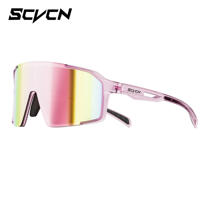 SCVCN Mountain Climbing Glasses Men Running Sunglasses Women MTB Hiking Bicycle Cycling Goggles UV400 Outdoor Sports Protection