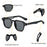 HBK Fashion Punk Sunglasses for Men Classic Square Sun Glasses Outdoor Sports Party Vacation Travel Driving Fishing Eyeglasses