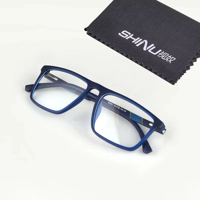 SHINU Red Glasses Blue Light Blocking Computer Glasses Orange Clear Lenses Glasses Anti Radiation Protection Eyeglasses