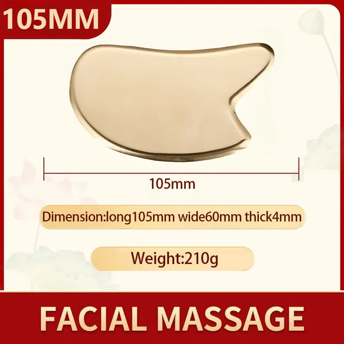 Copper guasha plate pure brass household scalp universal massage comb Mammary Scraping comb body massage tool