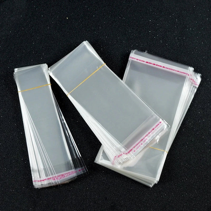 100 sacs transparents auto-scellants OPP pour bijoux, bonbons, auto-adhésifs, refermables, emballage cadeau, sacs à biscuits
