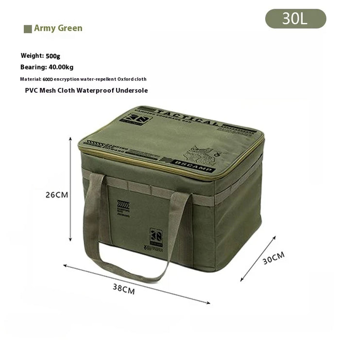 Sac de Rangement Tactique 30-42L Glacière Pliable Étanches pour Pique-nique Vaisselle Équipement de Terrain Organisateur d'Équipement de Plein Air