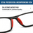 Men's Classic Full Frame Reading Glasses Clear Lens Comfortable Wear Ultra-Lightweight Frame Suitable Home Office Use Great Gift