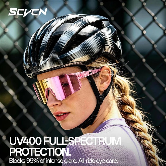 SCVCN Hot Outdoor Photochromic Sunglasses Sports Bike Cycling Glasses Man Women MTB Driving Bicycle Hiking Eyewear UV400 Goggles
