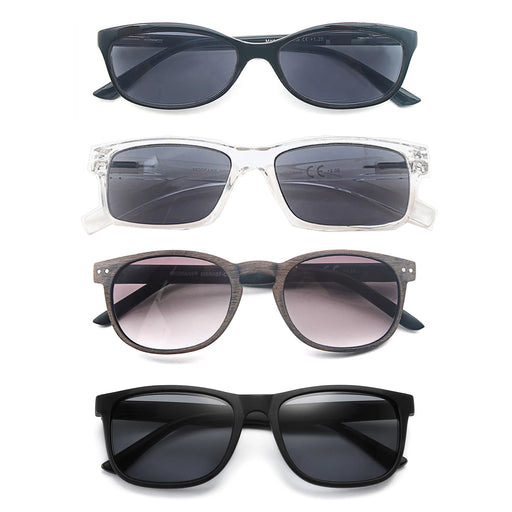 Gafas de sol de lectura para mujer y hombre, montura cuadrada clásica para uso en exteriores, gafas de sol con dioptrías y bisagra de resorte