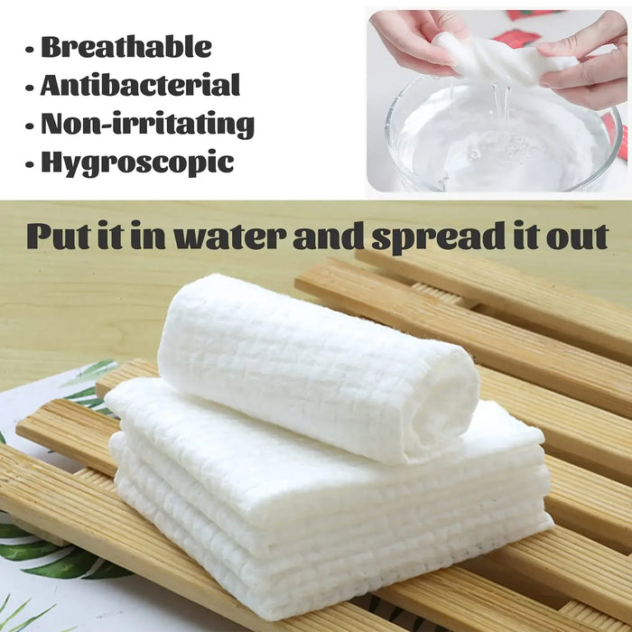 100Pcs Mini Compressed Towel Disposable Face Compressed Towels Soft Compressed Hand Wipe Portable Compressed Coin Tissue