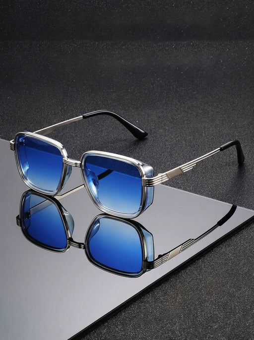 VIOLA MAG Retro Square Sunglasses Unisex, Vintage Sunglasses, Fashionable Oversized Sunglasses with Free Storage Case