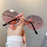 Fashion Rimless Sunglasses Women Classic Oval Cute Glasses Brand Vintage Small Rectangle Sun Glasses Female Eyewear Anti-Glare
