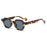 Vintage Polygon Square Women Sunglasses Fashion Hexagon Clear Ocean Lens Shades UV400 Men Rivets Sun Glasses Oculus