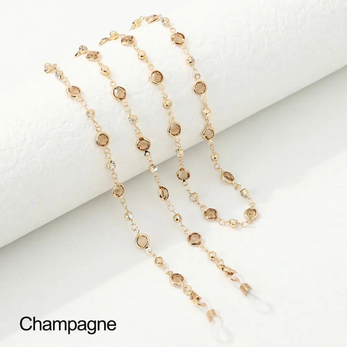 Vintage Long Crystal Glasses Chain Eyeglass Lanyard Glasses Necklace Eye wear Accessories