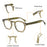 HBK Retro Men's Eyeglass Frames Luxury Anti BlueLight Lenses TR-90 Frame Glasses Women's Reading Computer Eyewear