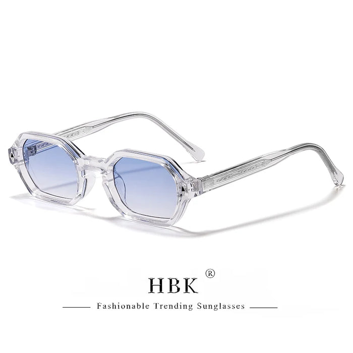 HBK New Fashion Polygon Men Sunglasses Small Frame Cupronickel Core Insert Leg Sun Glasses Outdoor Party Vacation Travel
