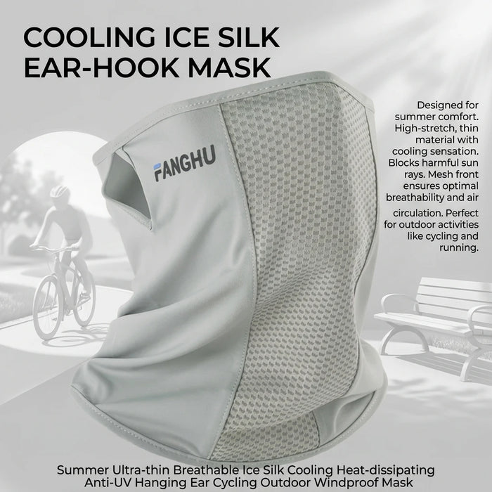Cooling Ice Silk Face Masks UPF50+ UV Protections for Outdoor Cycling and Hiking
