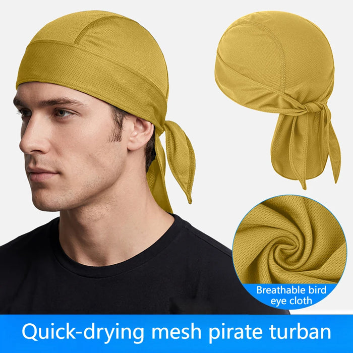 KoKossi Summer Breathable Mesh Hat Quick-dry Headscarf Sun Protection Sweat-wicking Sports Outdoor Riding Cycling Headband