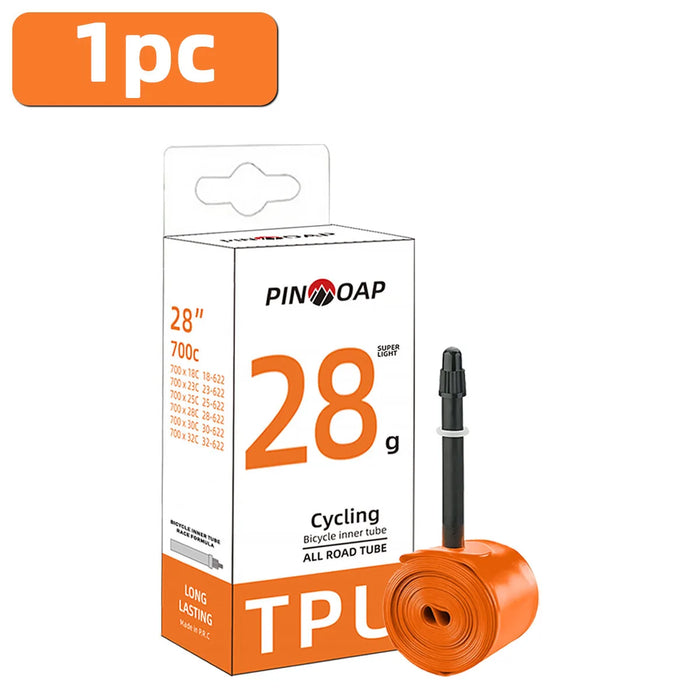 PINMOAP Road Bike Inner Tube Ultra Light Tpu Bicycle Inner Tube 700x28-32c Durable Anti Perforation Inner Tube Essential Riding