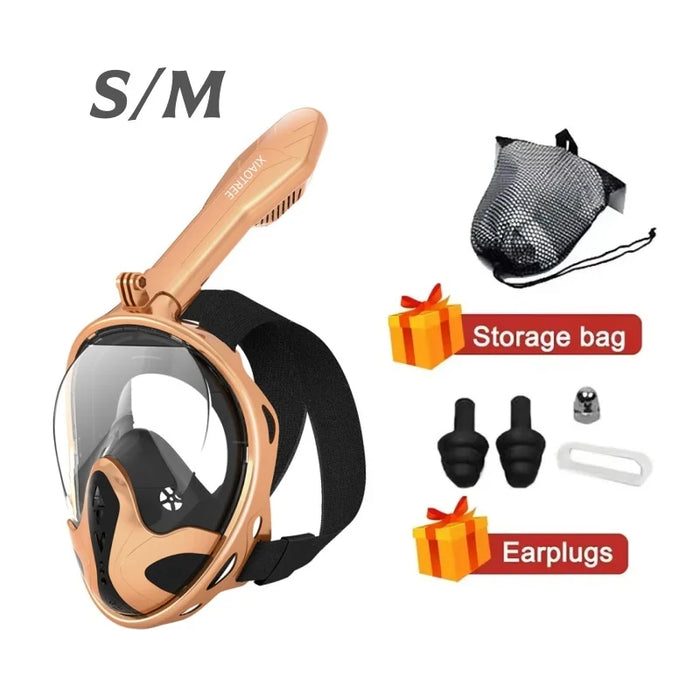 Professional Snorkeling Diving Mask Underwater Scuba Full Face Snorkel Mask Anti Fog Goggles for Kids Adult Swimming Equipment
