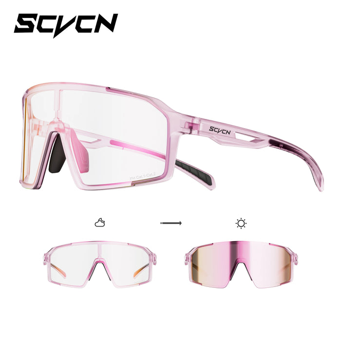 SCVCN Mountain Climbing Glasses Men Running Sunglasses Women MTB Hiking Bicycle Cycling Goggles UV400 Outdoor Sports Protection