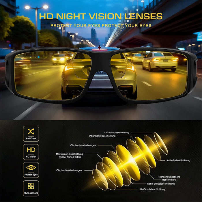 CRIXALIS Gafas de sol polarizadas de moda para hombre, visión nocturna para conducir de noche, para mujer y hombre, antirreflectantes, protección UV400