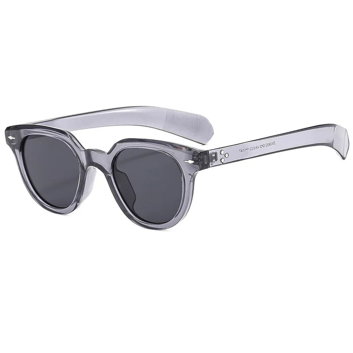 Fashion Round Sunglasses Women Retro Luxury Oval Female Shades Rivets Punk Men Sun Glasses UV400