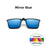 Gafas de sol VIVIBEE cuadradas con clip abatible, polarizadas, espejo azul, para conducir, lentes grises UV400 fotocromáticas, clips de visión nocturna