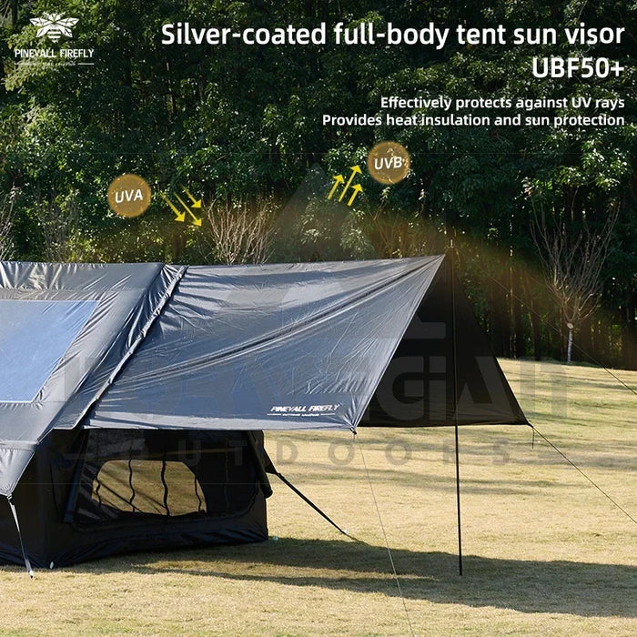 King-Size Inflatable Family Camping Tent for 3 to 6 People with Premium Weatherproofing and Spacious Interior with Large Skyligh