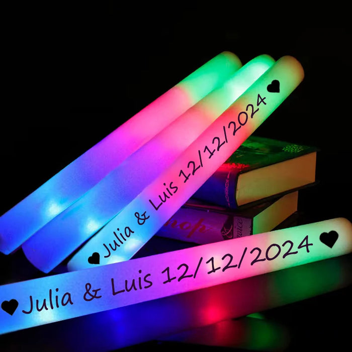 20/30/60Pcs LED Foam Glow Sticks 3 Modes Colorful Flashing Glow Stick Glow in The Dark Party Supplies Wedding Raves Concert