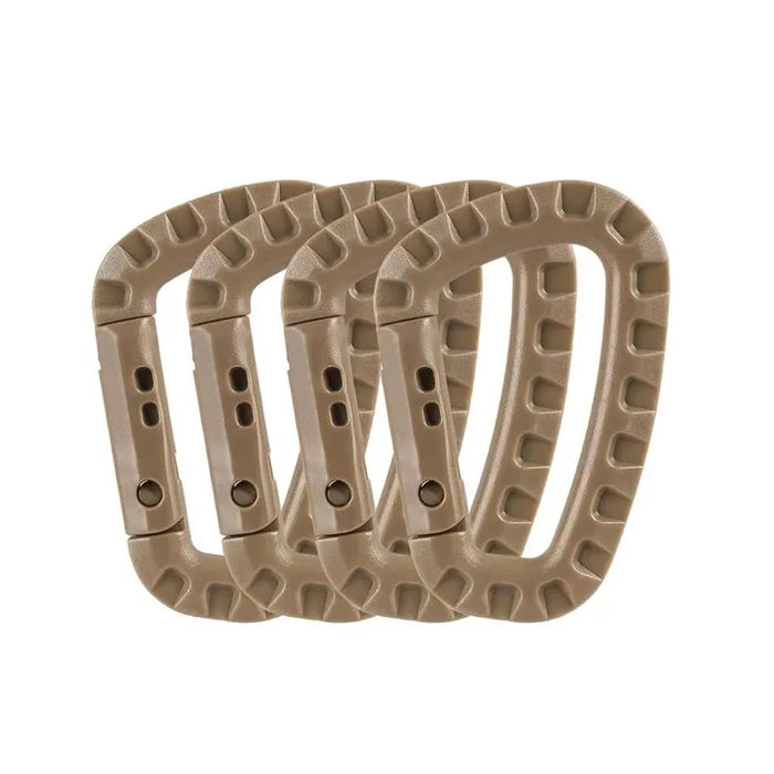 4/8/16pcs Tactical Plastic Carabiner Clip Keychain D-Shape Hard Spring Snap Gear Hook Outdoor Camping Hiking EDC Tools
