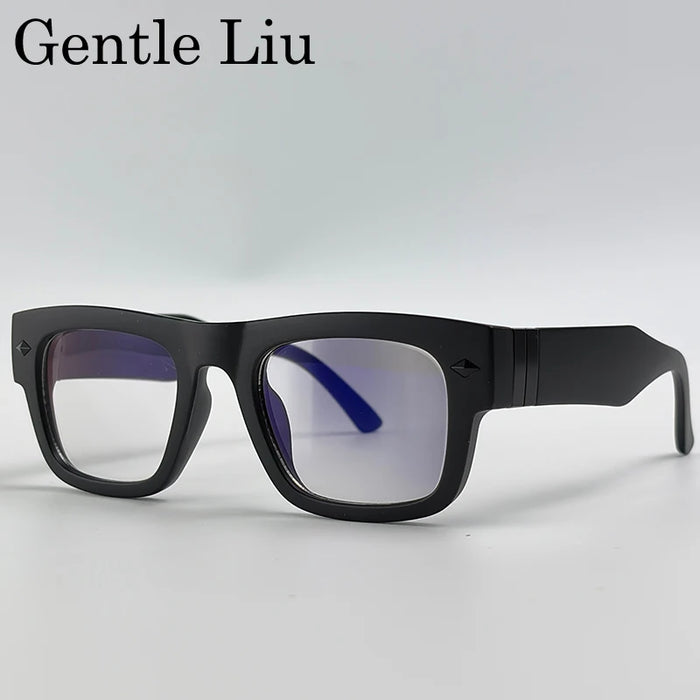 Lunettes de soleil rétro steampunk carrées photochromiques pour hommes, marque de luxe, design oversize, monture épaisse, rivet, lunettes de soleil pour homme