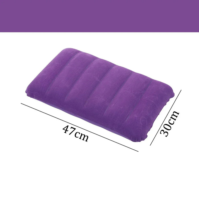 Almohadas con cojín de aire de 47x30cm, cojines de dormir para camping al aire libre, almohadas cuadradas plegables inflables, reposacabezas de avión, respaldo grande para viaje