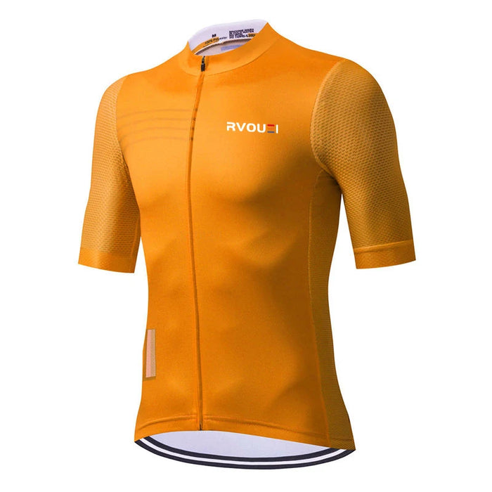 Rvouei Team Men Cycling Jersey Cycling Racing Tops Short Sleeve Cyclist Clothes Shirt Maillot Summer Bicycle Bike Wear